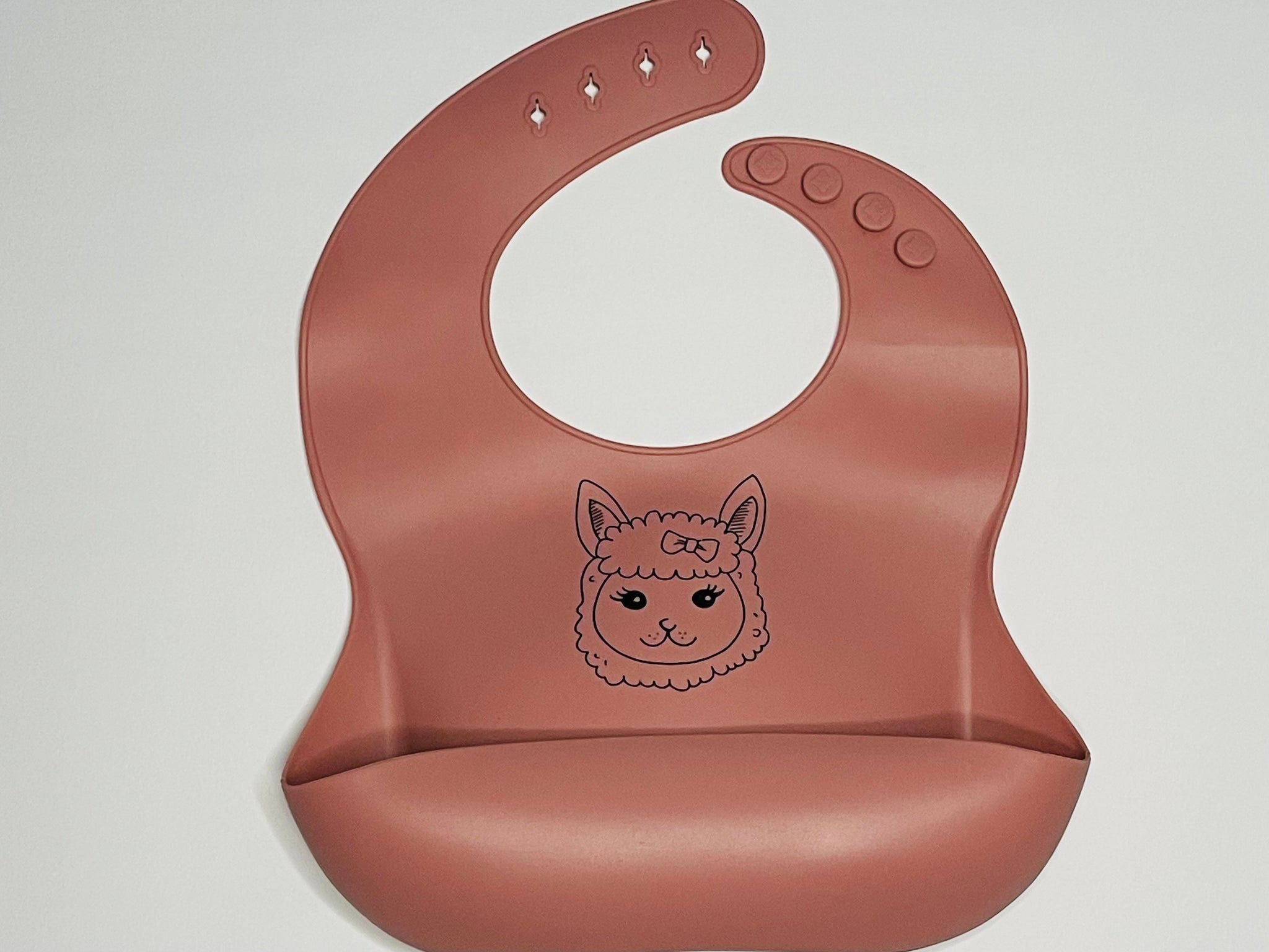 Lovely Llama Silicone Baby Bib